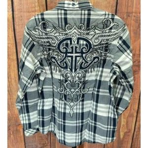 Roar Torchbearer KD Western Shirt Boy's XL Grey